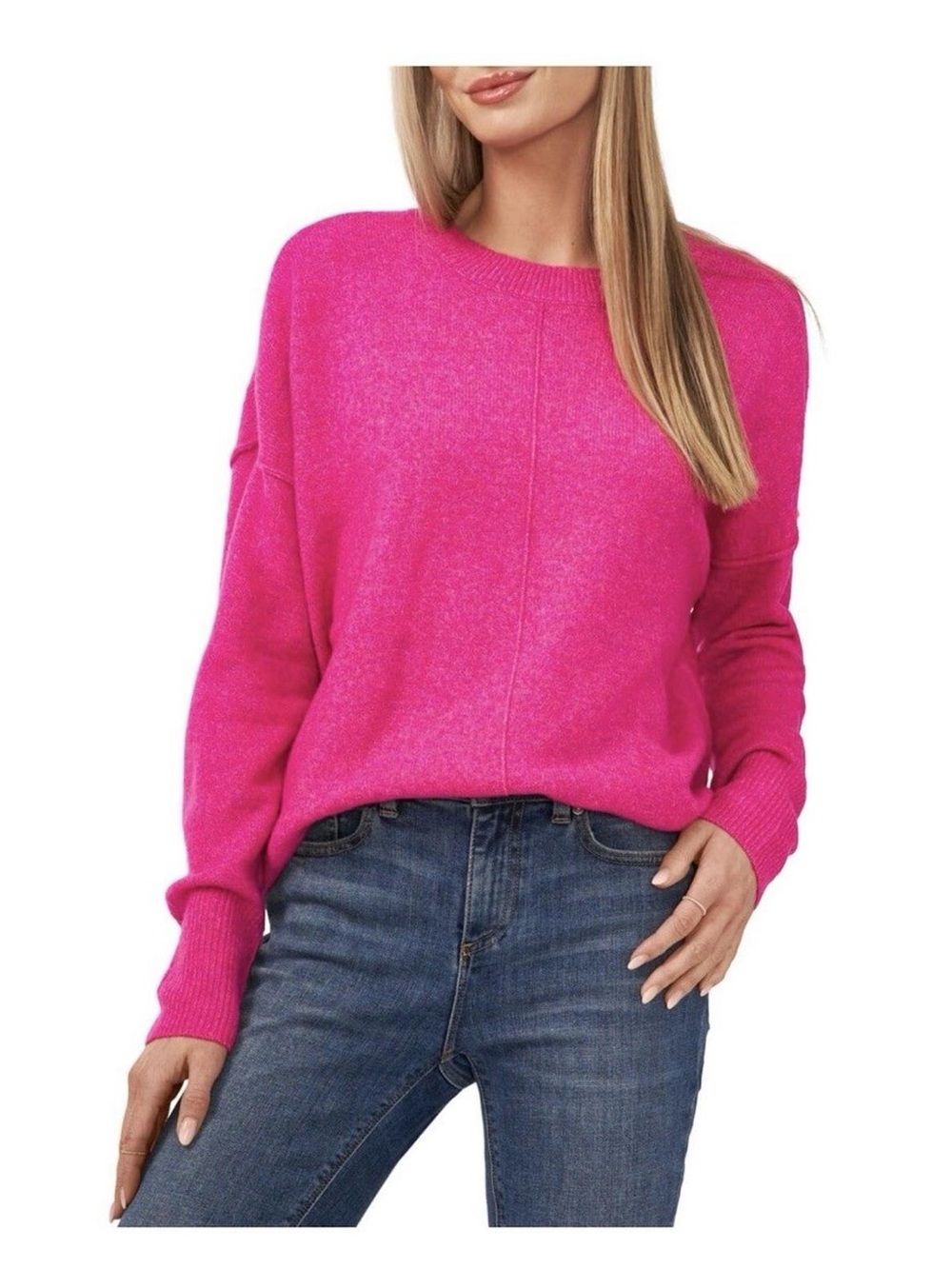 Vince Camuto Hot Pink Crewneck Sweater